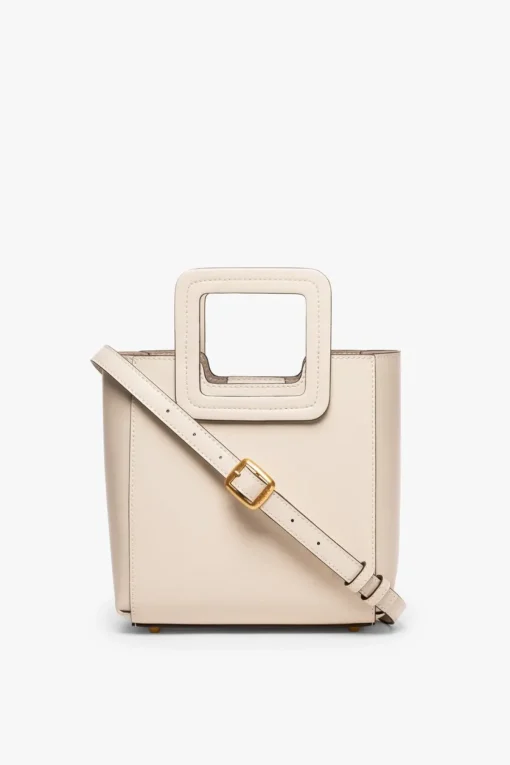 MINI SHIRLEY LEATHER BAG  CREAM