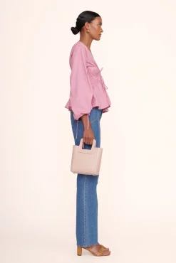 MINI SHIRLEY LEATHER BAG  BLUSH