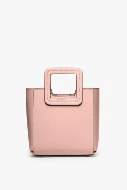 MINI SHIRLEY LEATHER BAG  DARK BLUSH