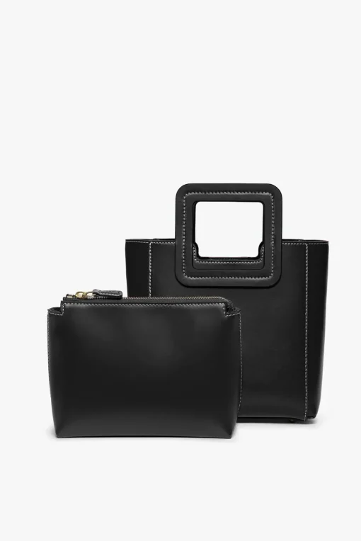 MINI SHIRLEY LEATHER BAG  BLACK