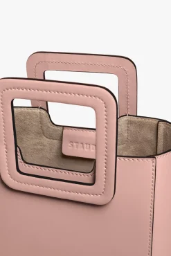 MINI SHIRLEY LEATHER BAG  DARK BLUSH