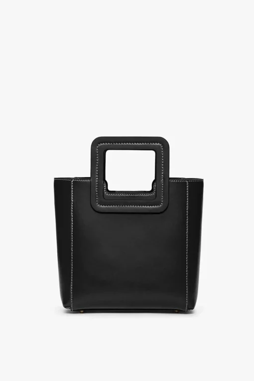 MINI SHIRLEY LEATHER BAG  BLACK