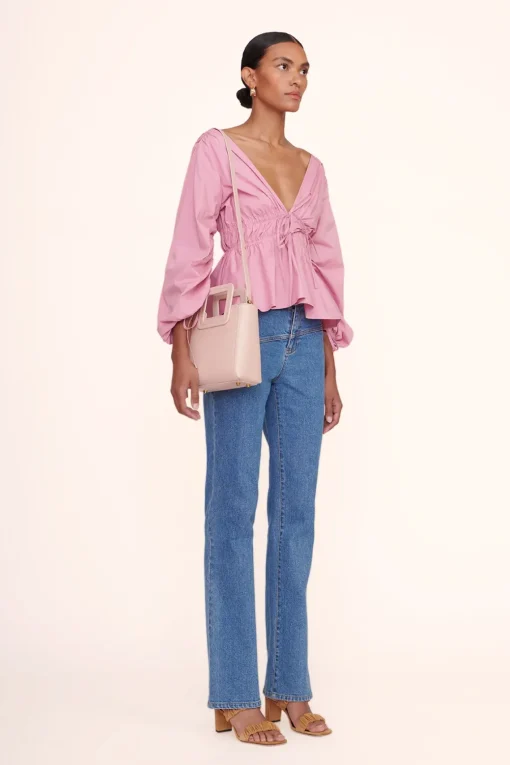 MINI SHIRLEY LEATHER BAG  BLUSH