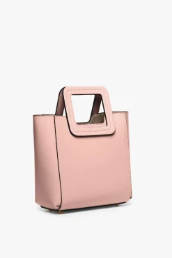MINI SHIRLEY LEATHER BAG  DARK BLUSH