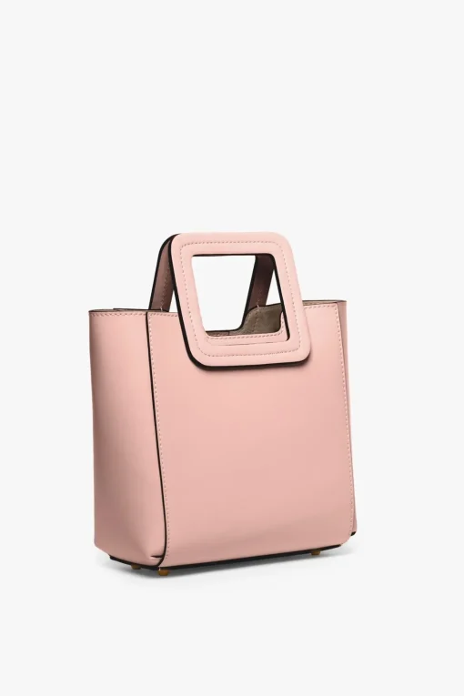 MINI SHIRLEY LEATHER BAG  DARK BLUSH