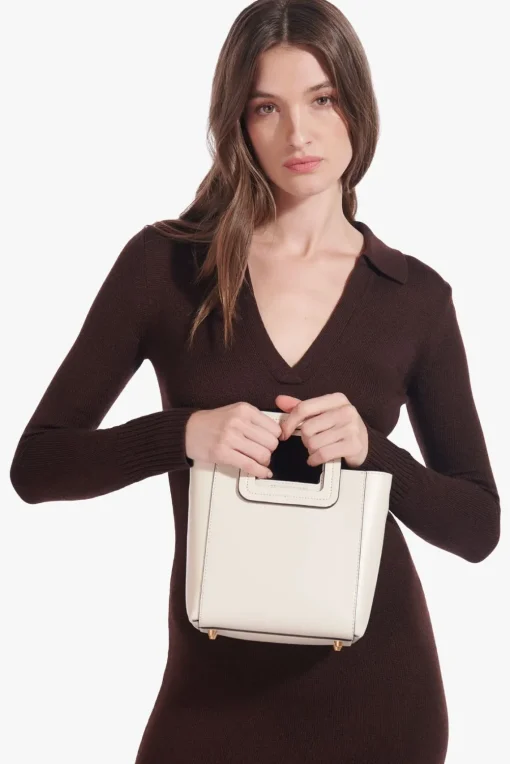 MINI SHIRLEY LEATHER BAG  CREAM