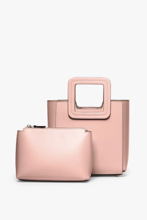 MINI SHIRLEY LEATHER BAG  DARK BLUSH