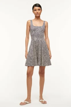 MINI WELLS DRESS  NAVY MOSAIC