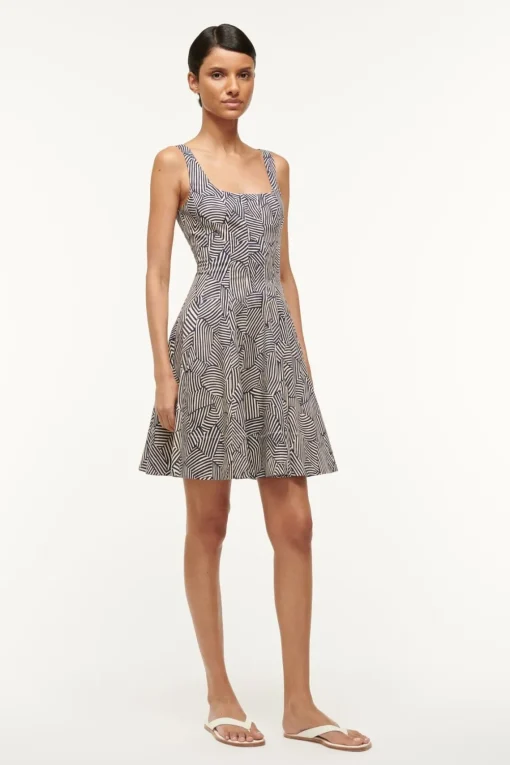 MINI WELLS DRESS  NAVY MOSAIC