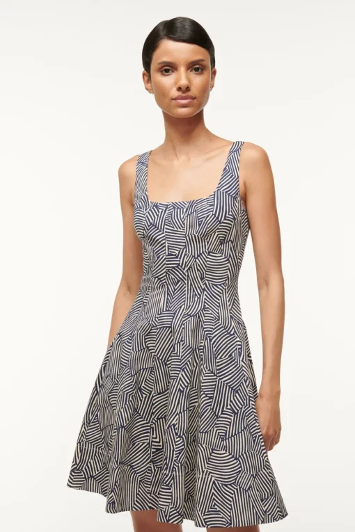 MINI WELLS DRESS  NAVY MOSAIC
