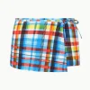 MIRA SWIM SKIRT  MADRAS PLAID