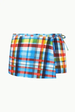 MIRA SWIM SKIRT  MADRAS PLAID