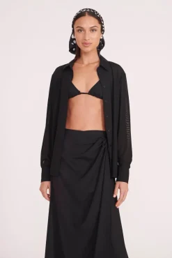 MIRIAM COVERUP TOP  BLACK