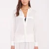 MIRIAM COVERUP TOP  WHITE