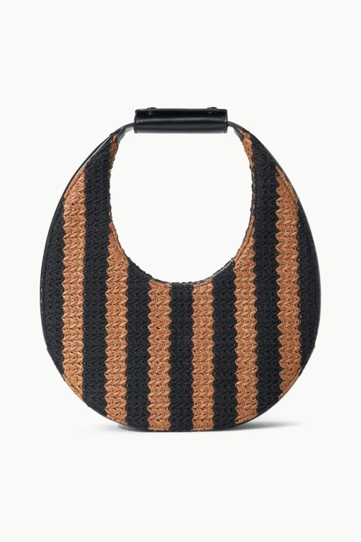 MOON BAG  BLACK TAN SEASHORE STRIPE