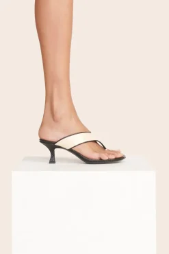NATALIA THONG SANDAL  CREAM BLACK