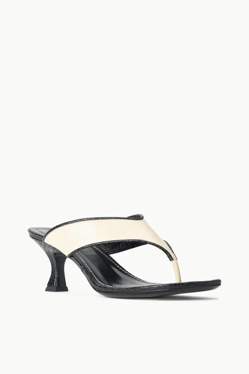 NATALIA THONG SANDAL  CREAM BLACK