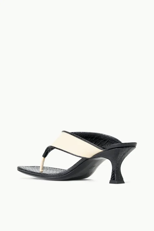 NATALIA THONG SANDAL  CREAM BLACK
