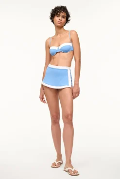 NELL SWIM SKIRT  AZURE WHITE