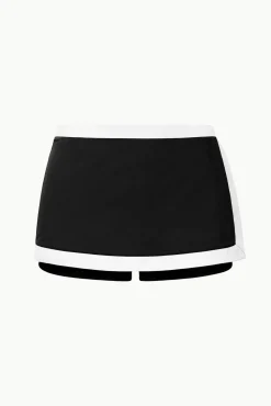NELL SWIM SKIRT  BLACK WHITE