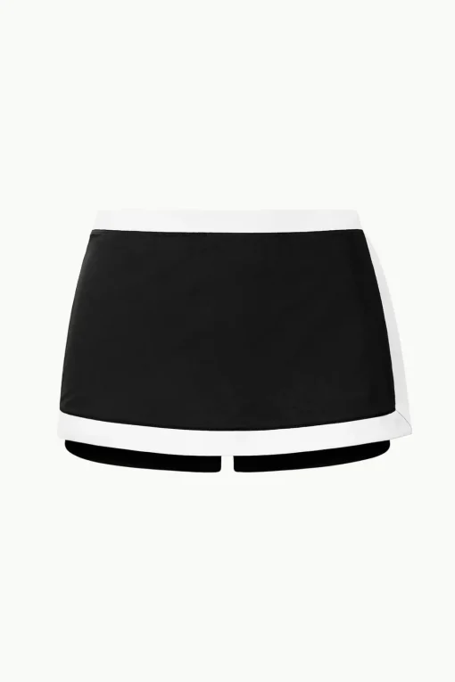 NELL SWIM SKIRT  BLACK WHITE