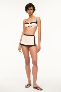 NELL SWIM SKIRT  IVORY BLACK