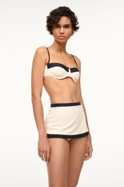 NELL SWIM SKIRT  IVORY BLACK