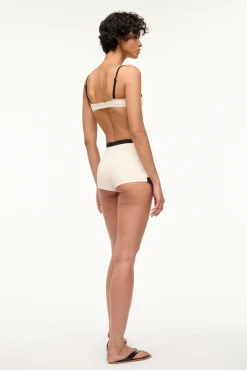 NELL SWIM SKIRT  IVORY BLACK