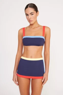 NELL SWIM SKIRT  NAVY COLORBLOCK