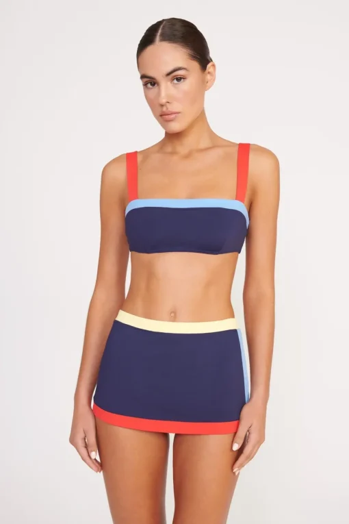 NELL SWIM SKIRT  NAVY COLORBLOCK