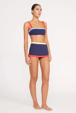 NELL SWIM SKIRT  NAVY COLORBLOCK