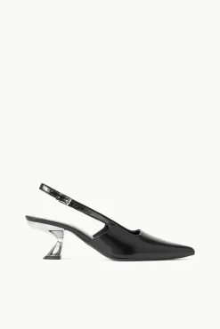 NEVE SLINGBACK HEEL  BLACK METALS