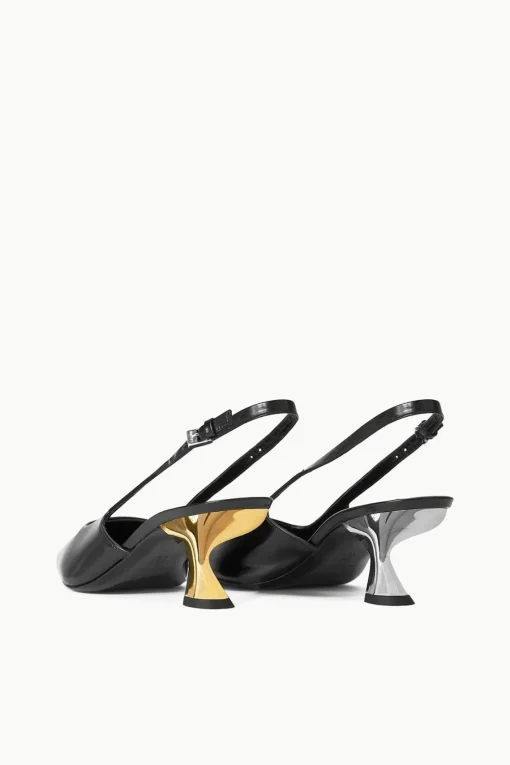 NEVE SLINGBACK HEEL  BLACK METALS