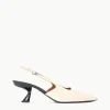 NEVE SLINGBACK HEEL  CREAM BLACK