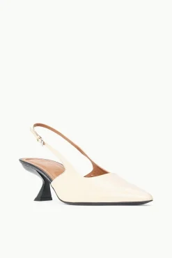 NEVE SLINGBACK HEEL  CREAM BLACK