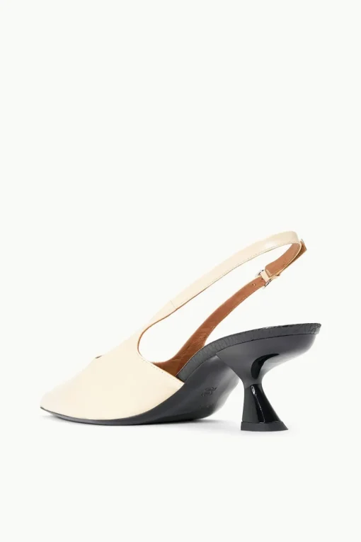 NEVE SLINGBACK HEEL  CREAM BLACK