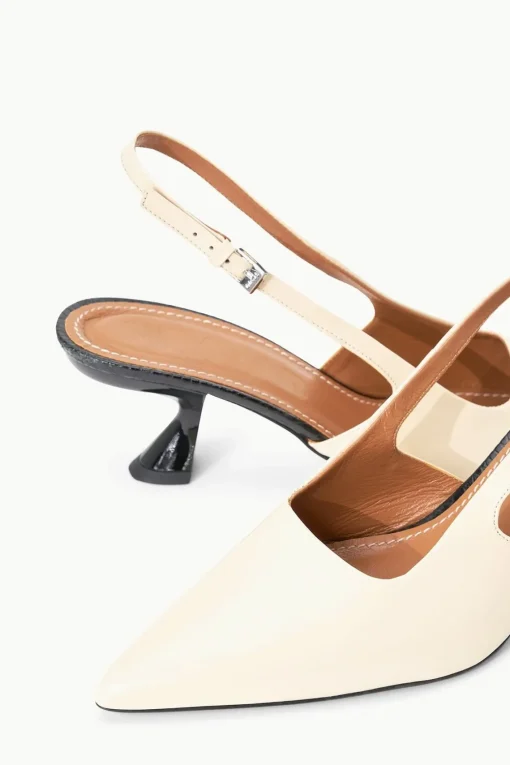 NEVE SLINGBACK HEEL  CREAM BLACK