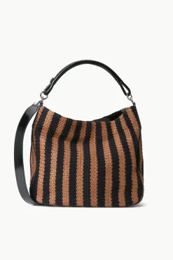 PERRY BAG  BLACK TAN SEASHORE STRIPE