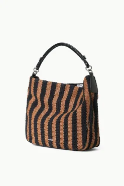 PERRY BAG  BLACK TAN SEASHORE STRIPE