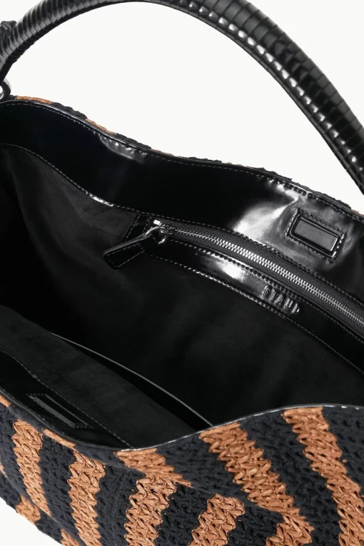 PERRY BAG  BLACK TAN SEASHORE STRIPE