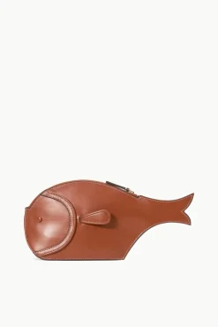 PESCE LEATHER CLUTCH  TAN