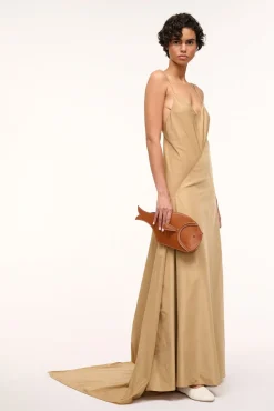 PESCE LEATHER CLUTCH  TAN
