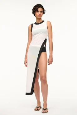 POINTER COVERUP TOP  WHITE BLACK