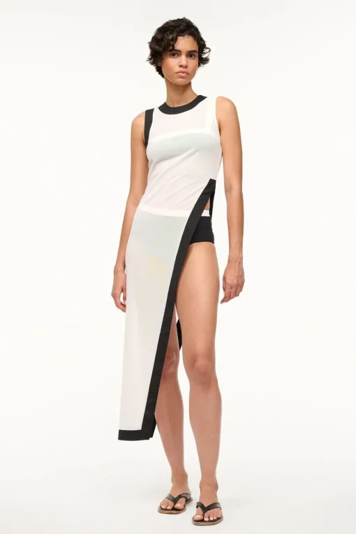 POINTER COVERUP TOP  WHITE BLACK
