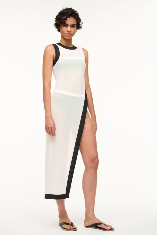 POINTER COVERUP TOP  WHITE BLACK