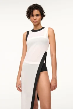 POINTER COVERUP TOP  WHITE BLACK