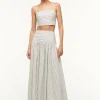 PROCIDA SKIRT  IVORY MICRO STRIPE