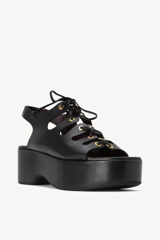 QUINN PLATFORM SANDAL  BLACK