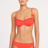 RHETT BIKINI TOP  RED ROSE