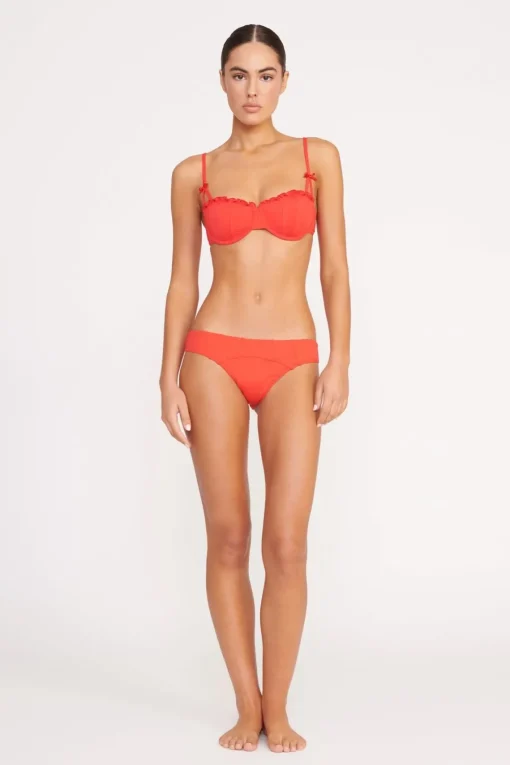 RHETT BIKINI TOP  RED ROSE
